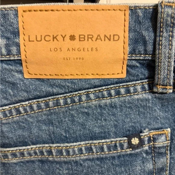 Lucky Brand Distressed Blue Jean Shorts No Stretch - Picture 4 of 6